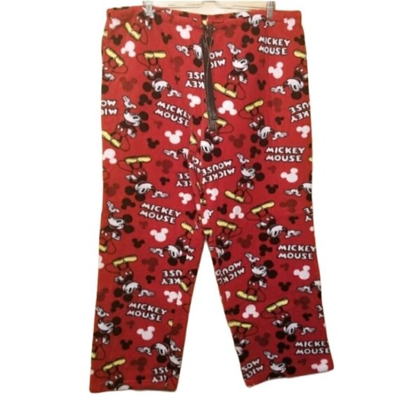 Disney | Adult Size Red Mickey Mouse Pajama Pants (Size 2XL) - Picture 1 of 8